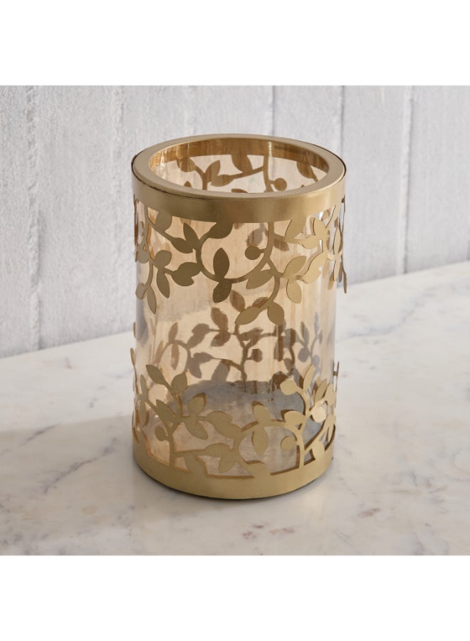 Home Box Metal Leaf Hurricane Candleholder for Home Decor - Image 2